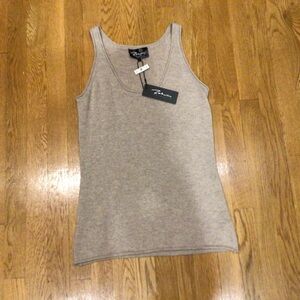 ZoeCouture 100% cashmere tan tank top NWT size M